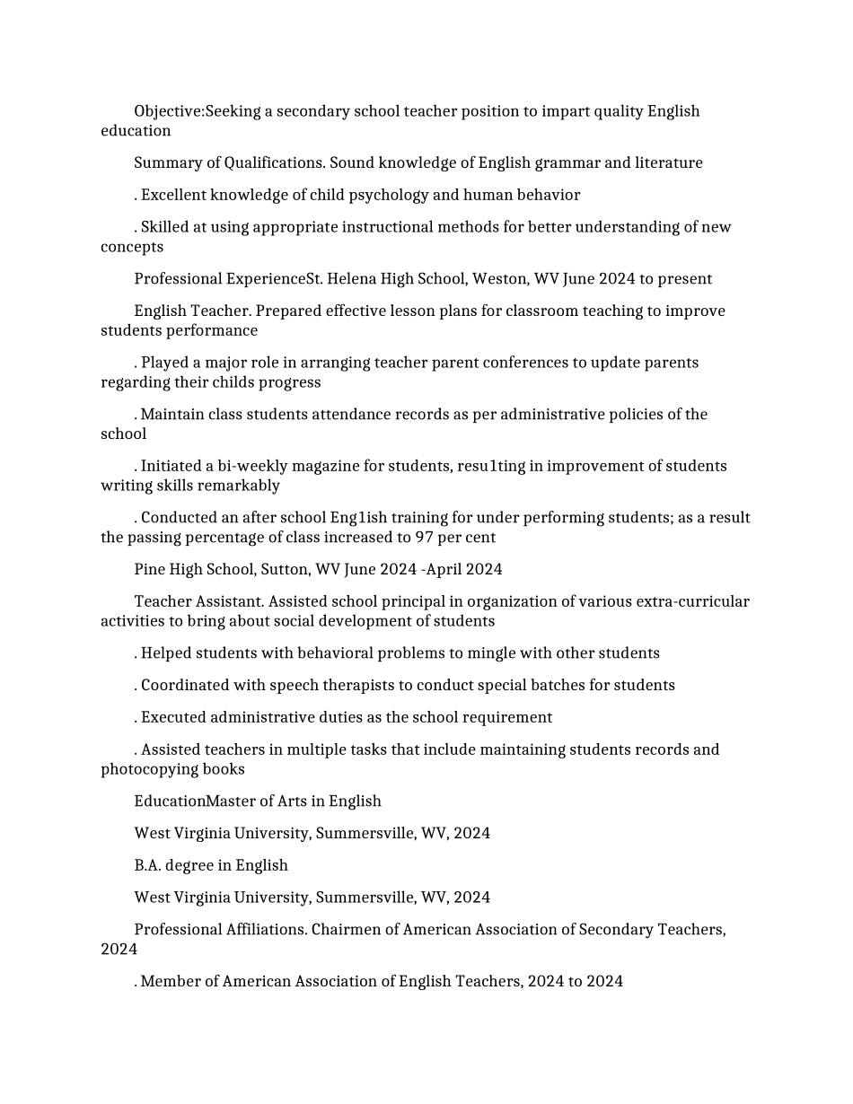 英文个人求职简历优秀模板_第2页