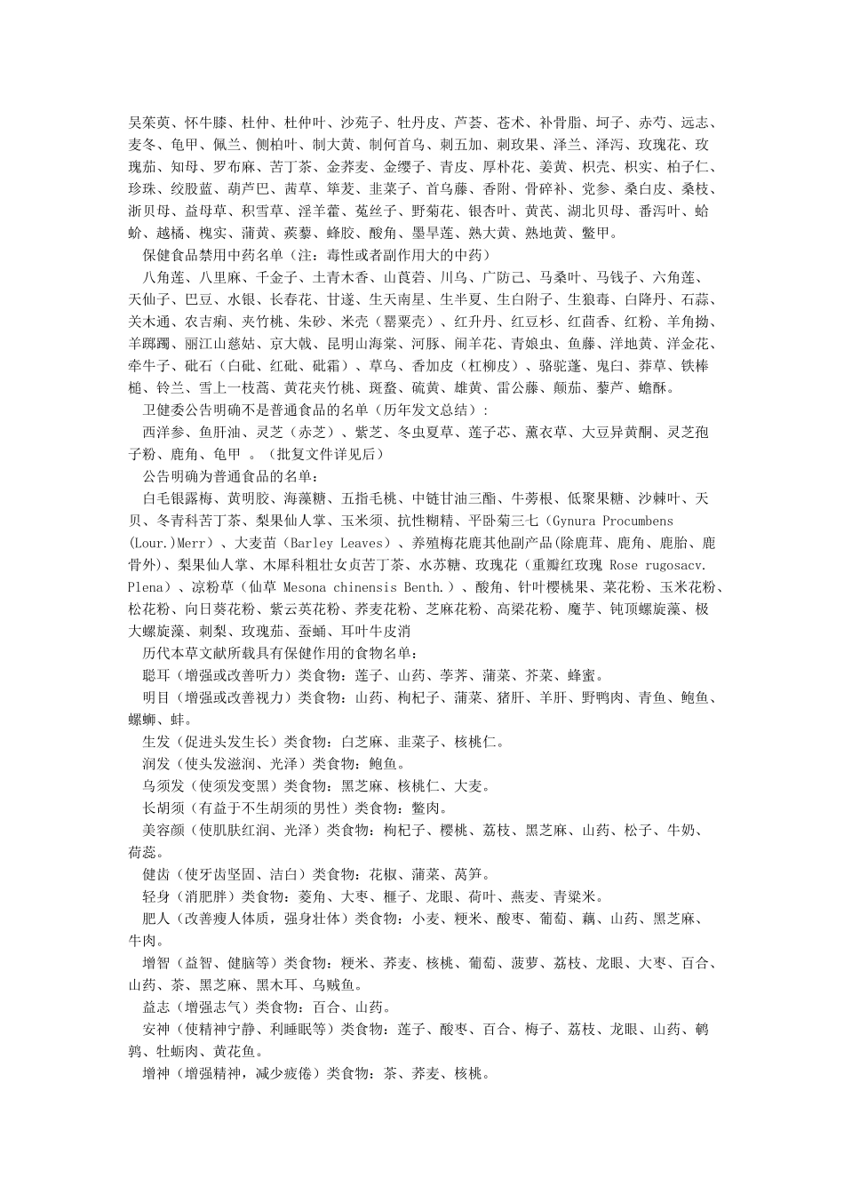 药食同源目录大全_第2页