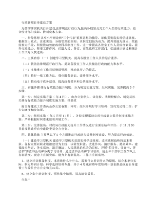 行政管理自身建设方案-文档