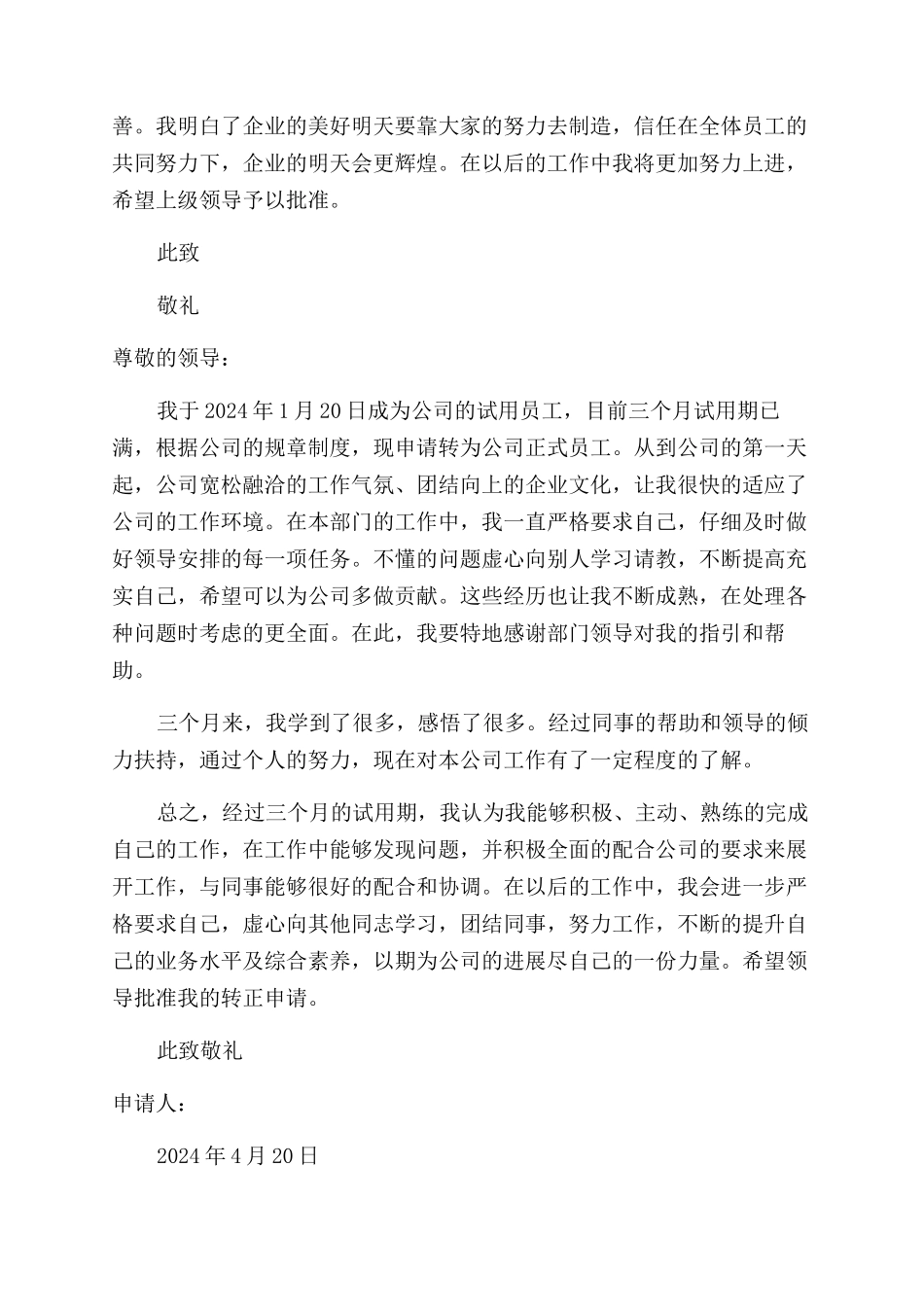 试用人员期满转正申请书_第2页
