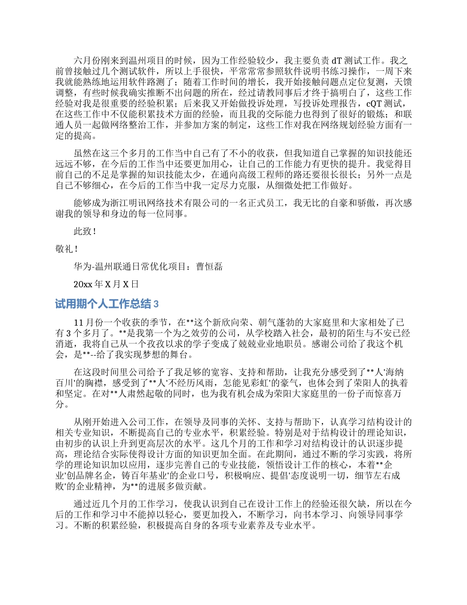 试用期个人工作总结_第2页