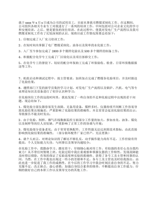 试用期员工转正工作总结