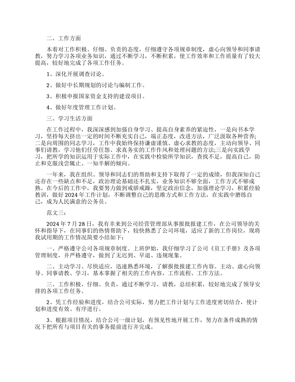 试用期的个人总结报告_第2页