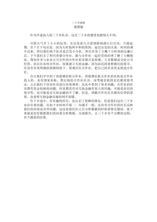 谢慧敏三下乡总结