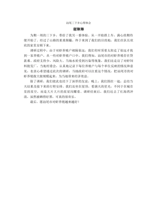 谢琳琳-三下乡总结