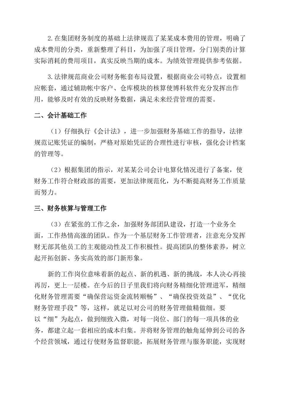 财务个人试用期工作总结范文_第2页