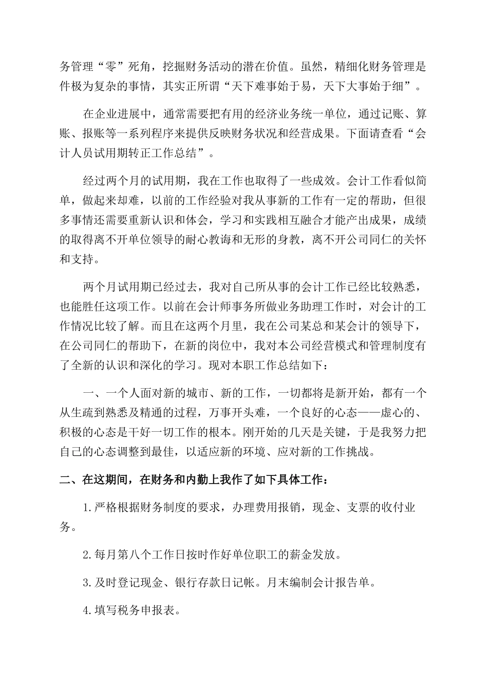 财务个人试用期工作总结范文_第3页