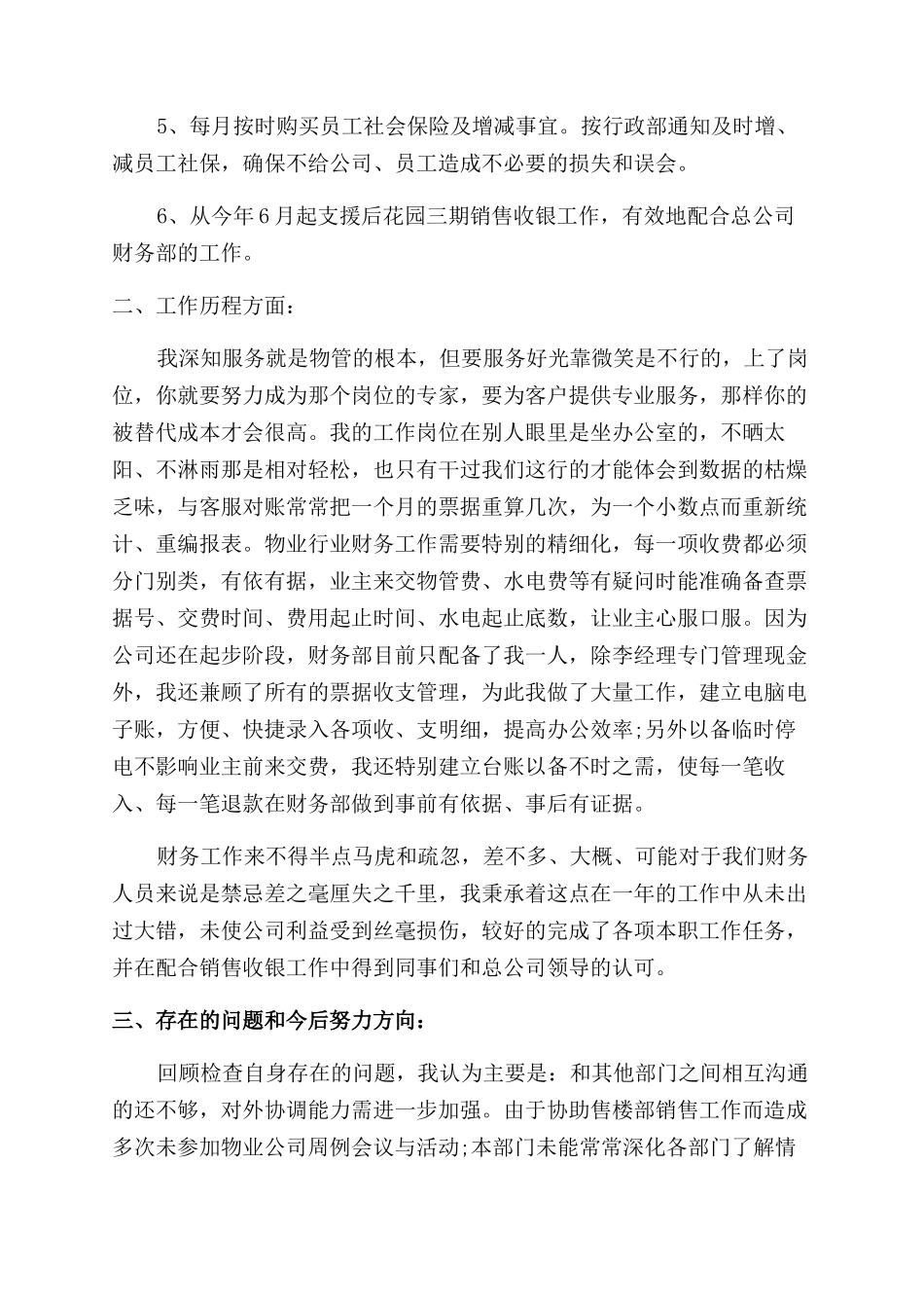 财务人员个人述职报告范文_第2页