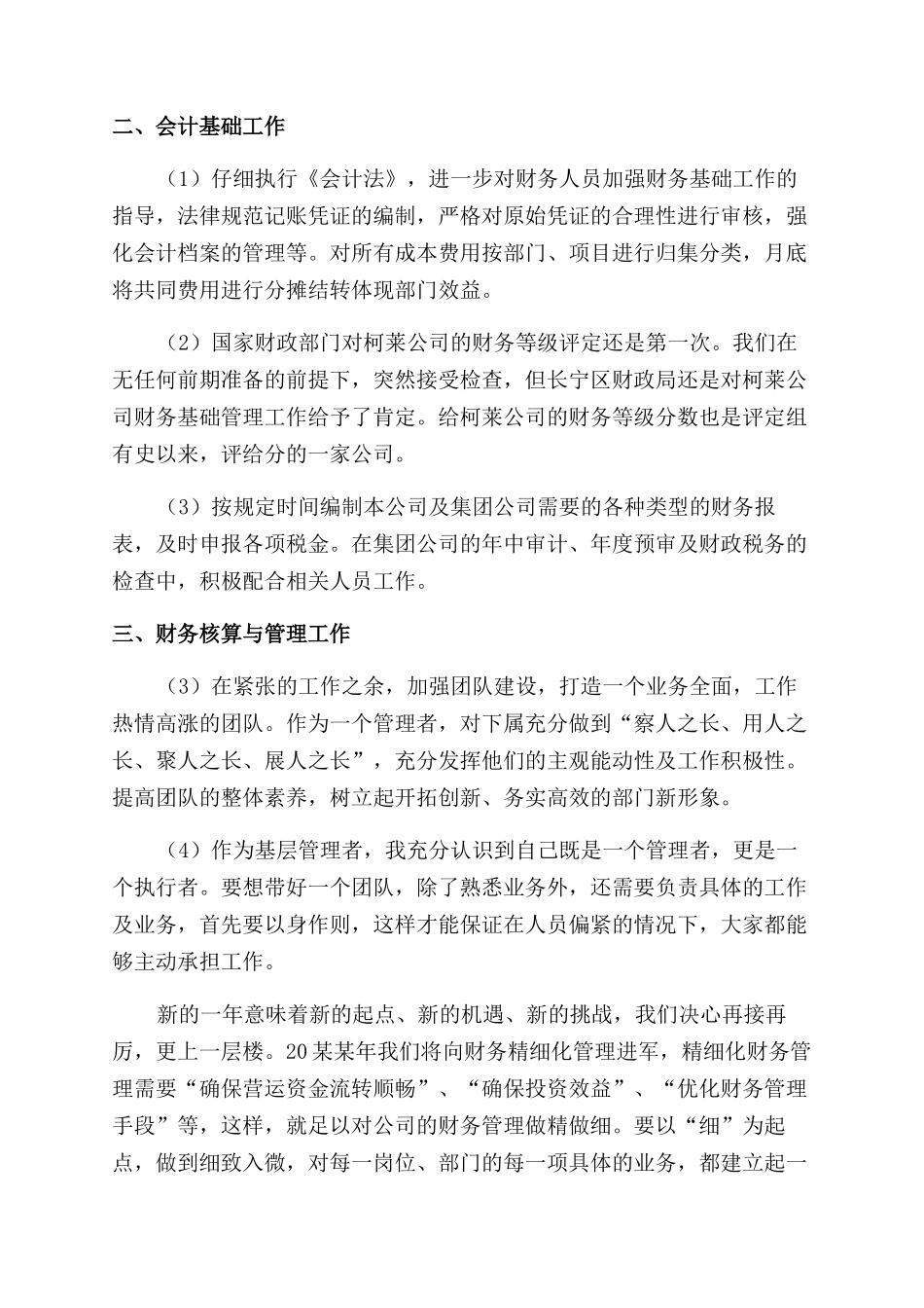 财务人员年度工作总结范文_第2页