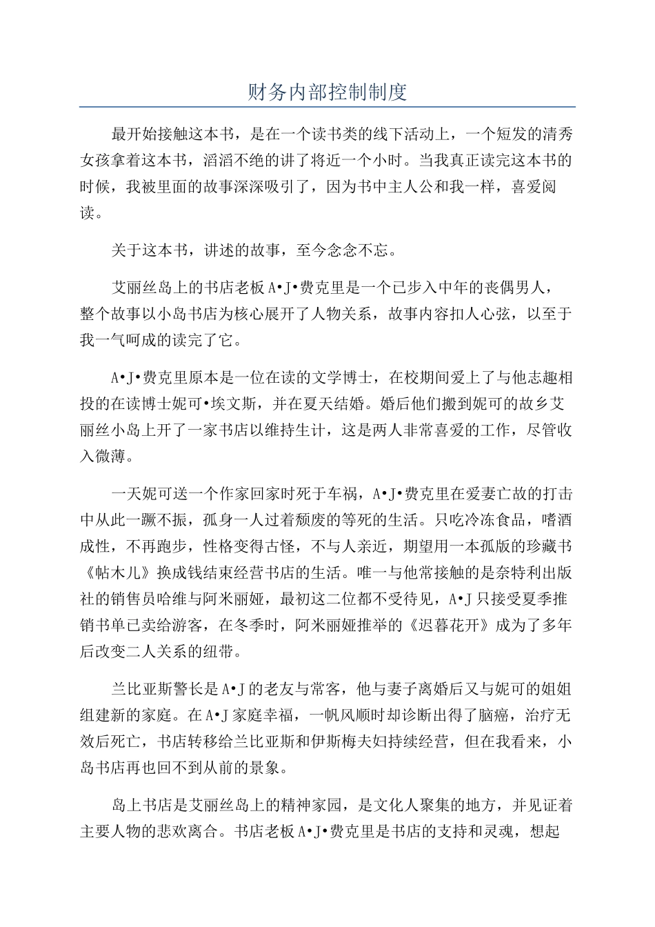 财务内部控制制度_第1页