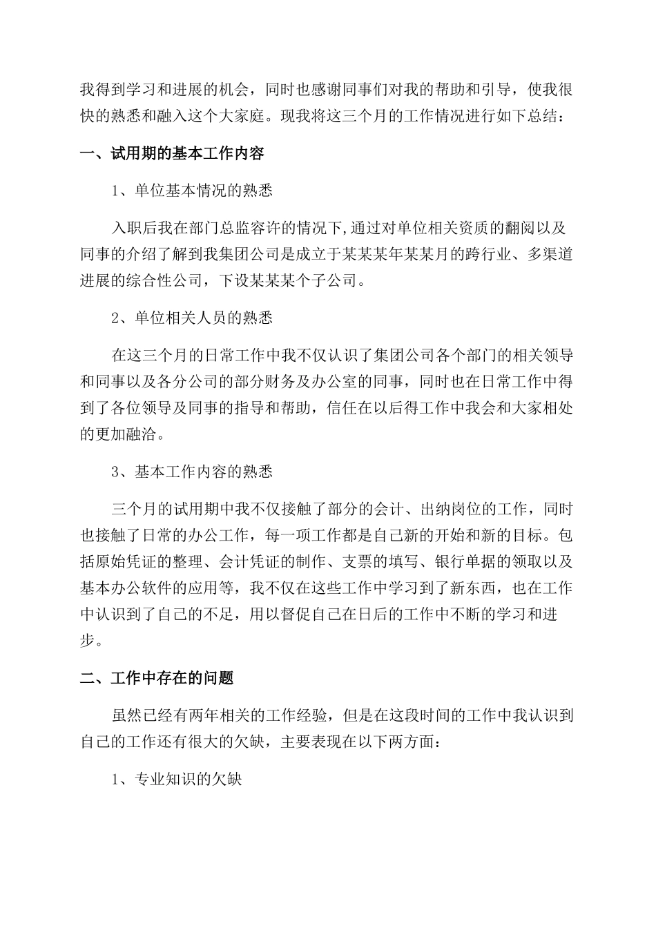 财务经理试用期工作总结范文_第3页