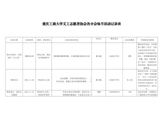 财金星火义协11月活动记录表