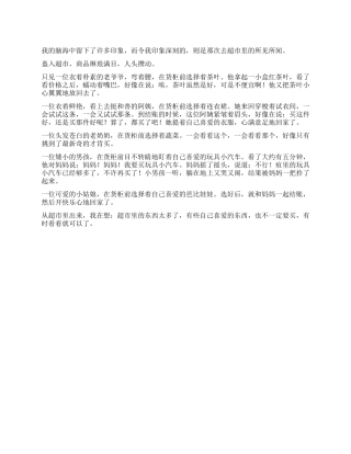 超市见闻作文500字