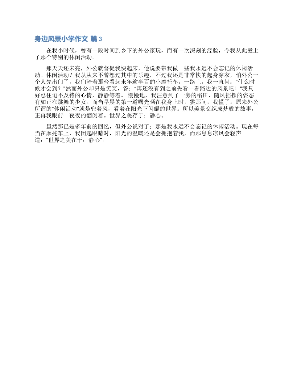身边风景小学作文3篇_第2页