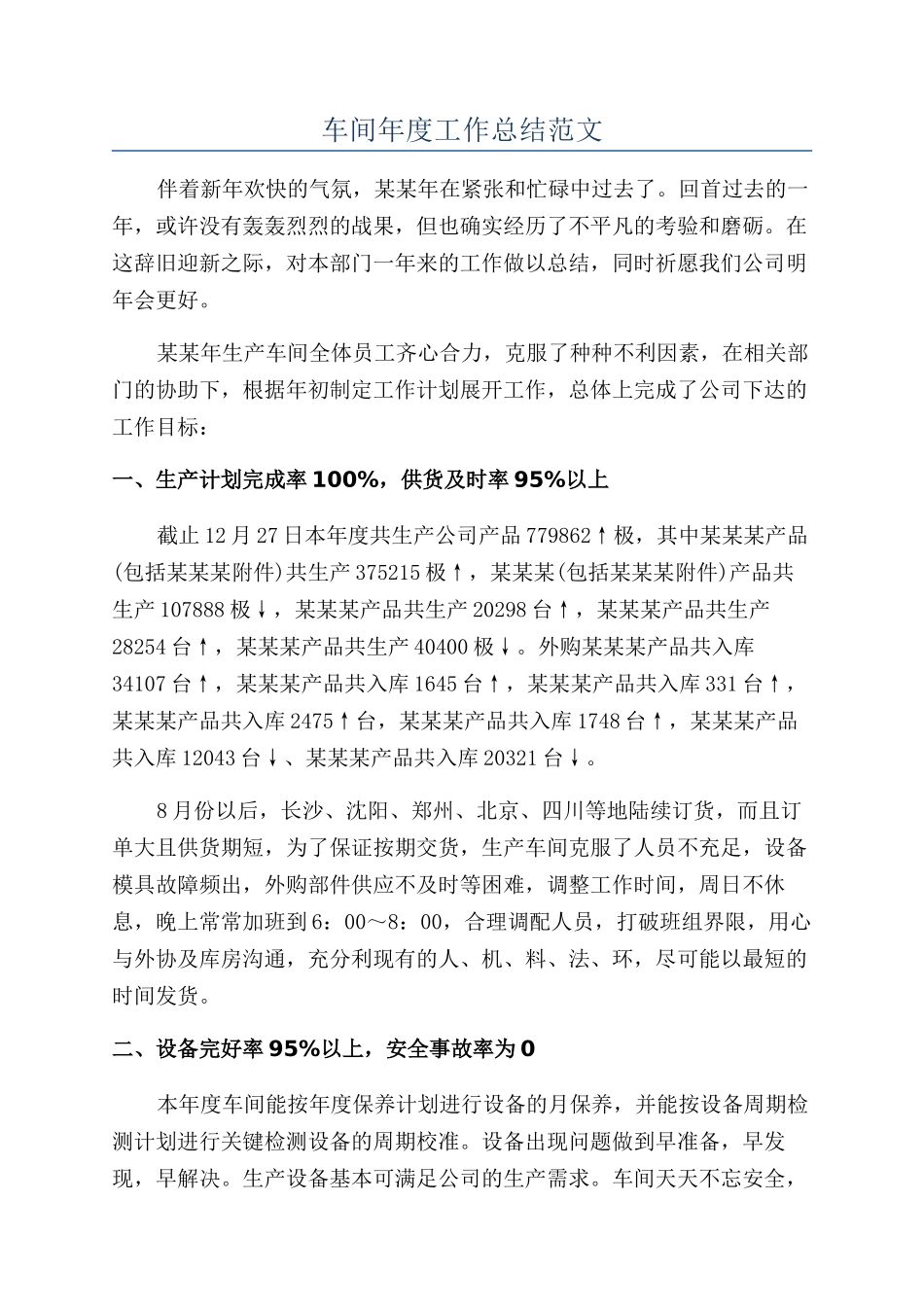 车间年度工作总结范文_第1页