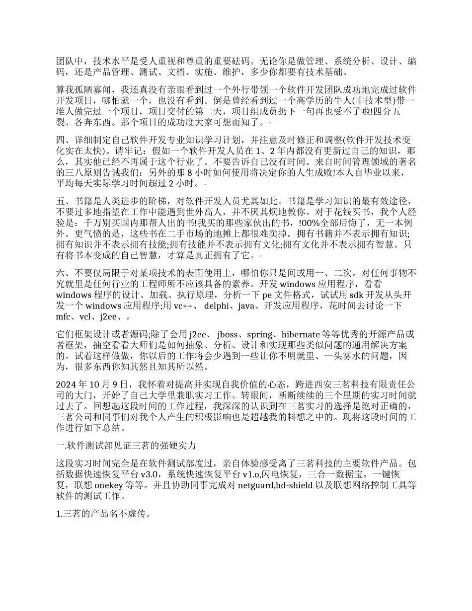 软件公司个人工作总结_第2页