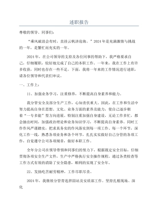 述职报告-精品文档