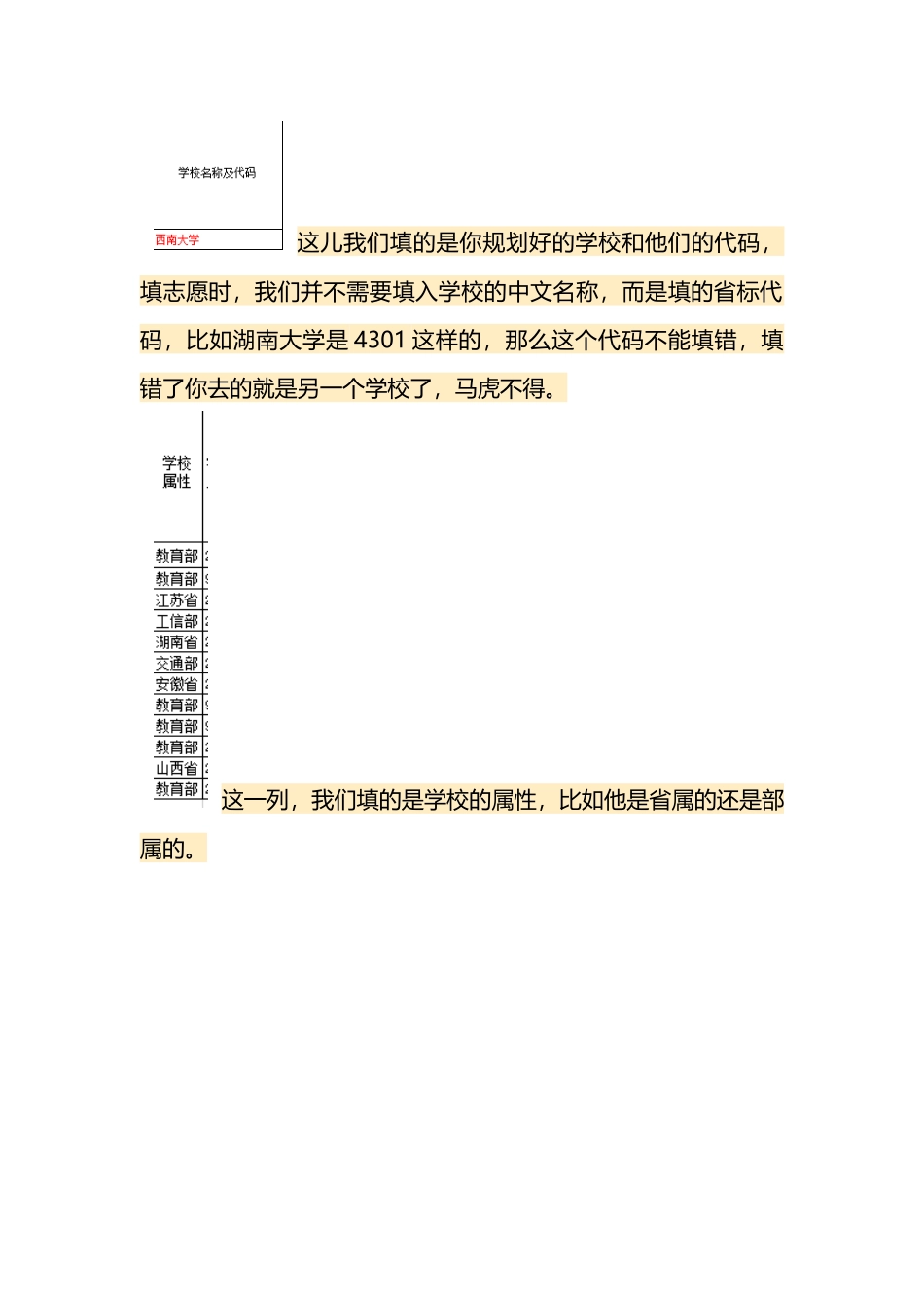 追学校志愿比较样表讲解_第2页