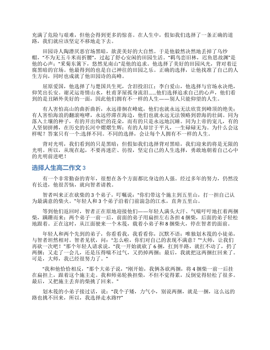 选择人生高二作文_第2页