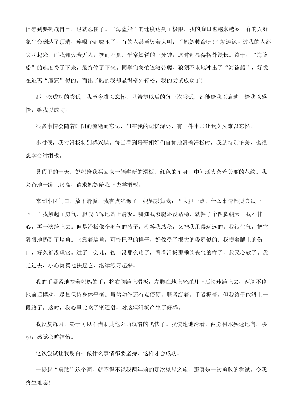 那是一次什么的尝试作文600字_第2页