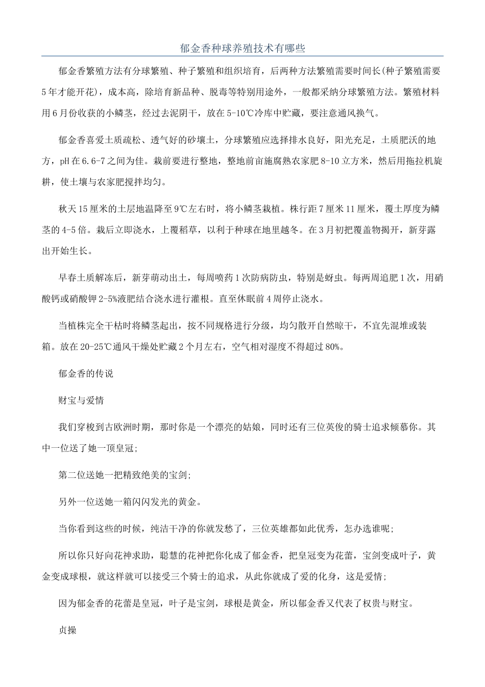 郁金香种球养殖技术有哪些_第1页