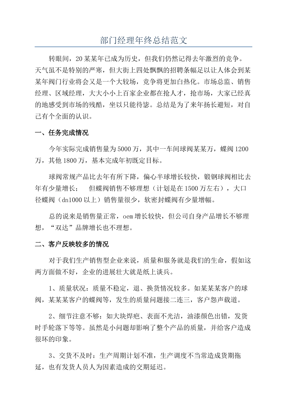 部门经理年终总结范文_第1页