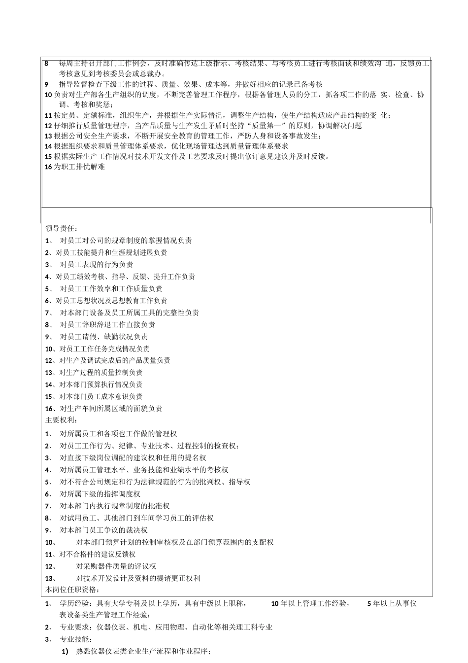 部门负责人岗位职责及任职资格_第2页