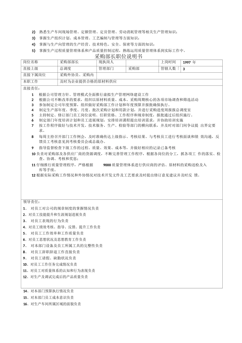 部门负责人岗位职责及任职资格_第3页