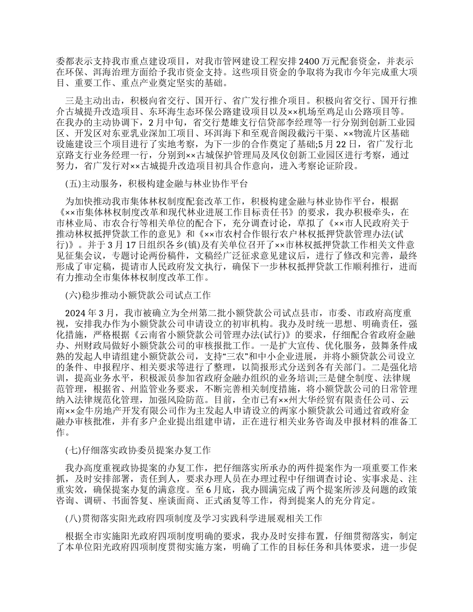 金融办2024年上半年工作总结及下半年工作打算_第2页