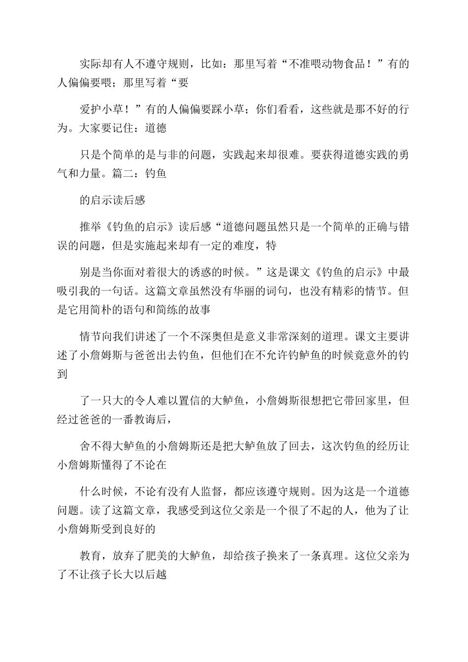 钓鱼的启示读后感600字_第2页