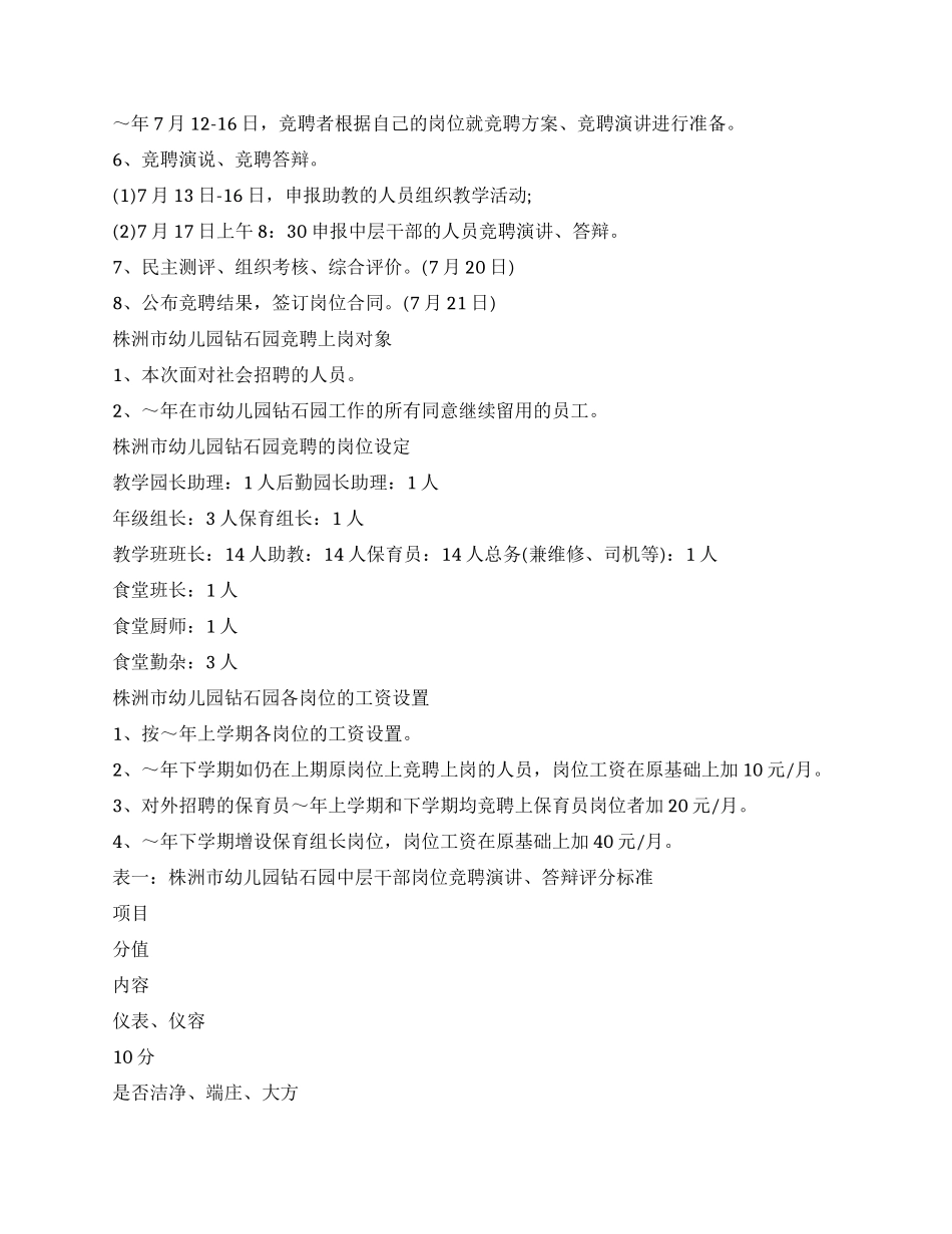 钻石园竞聘上岗方案_第2页