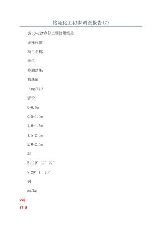 铭隆化工初步调查报告