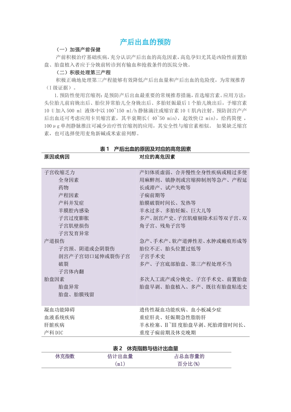 产后出血预防与处理指南_第2页