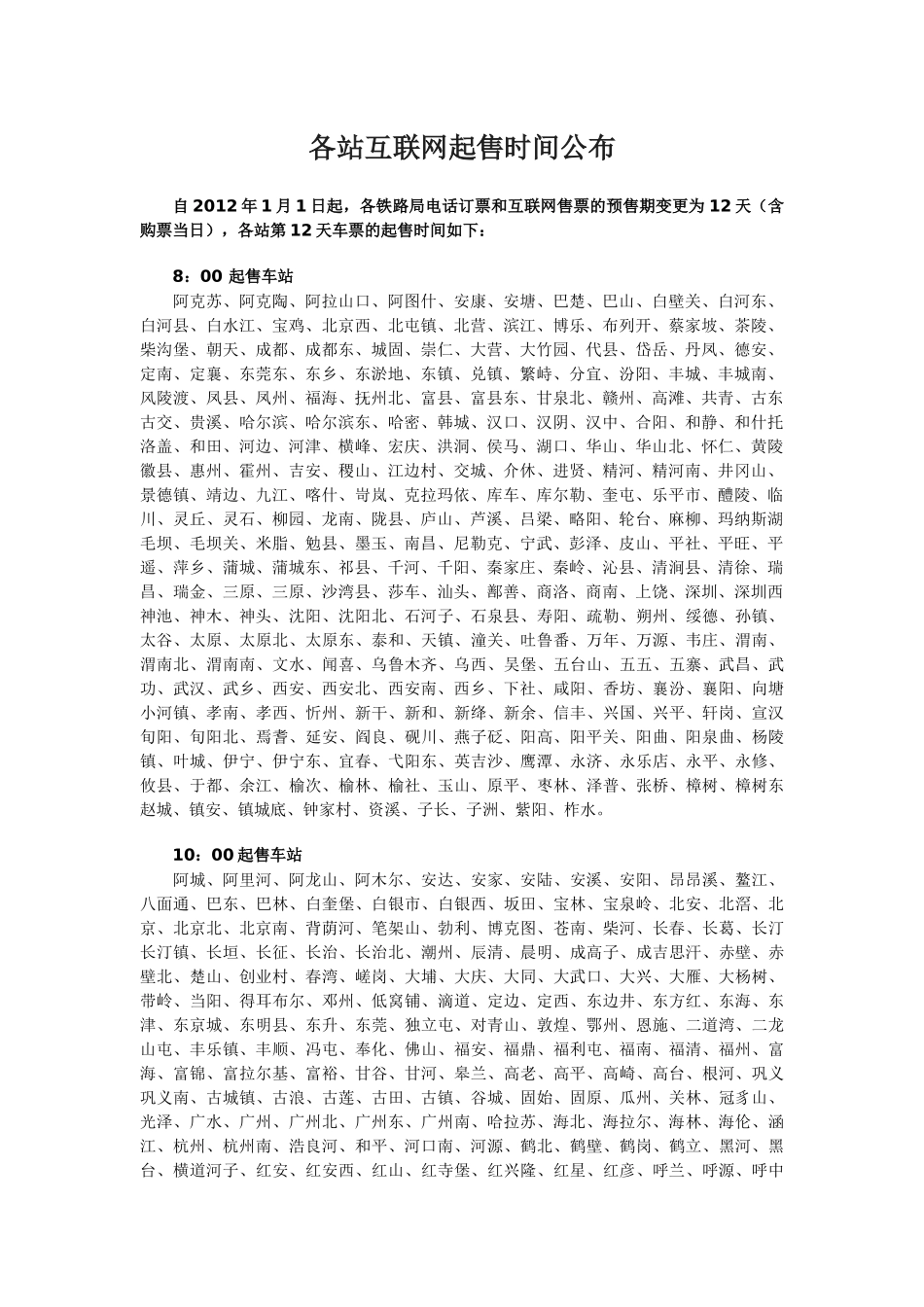 各站互联网起售时间公布_第1页