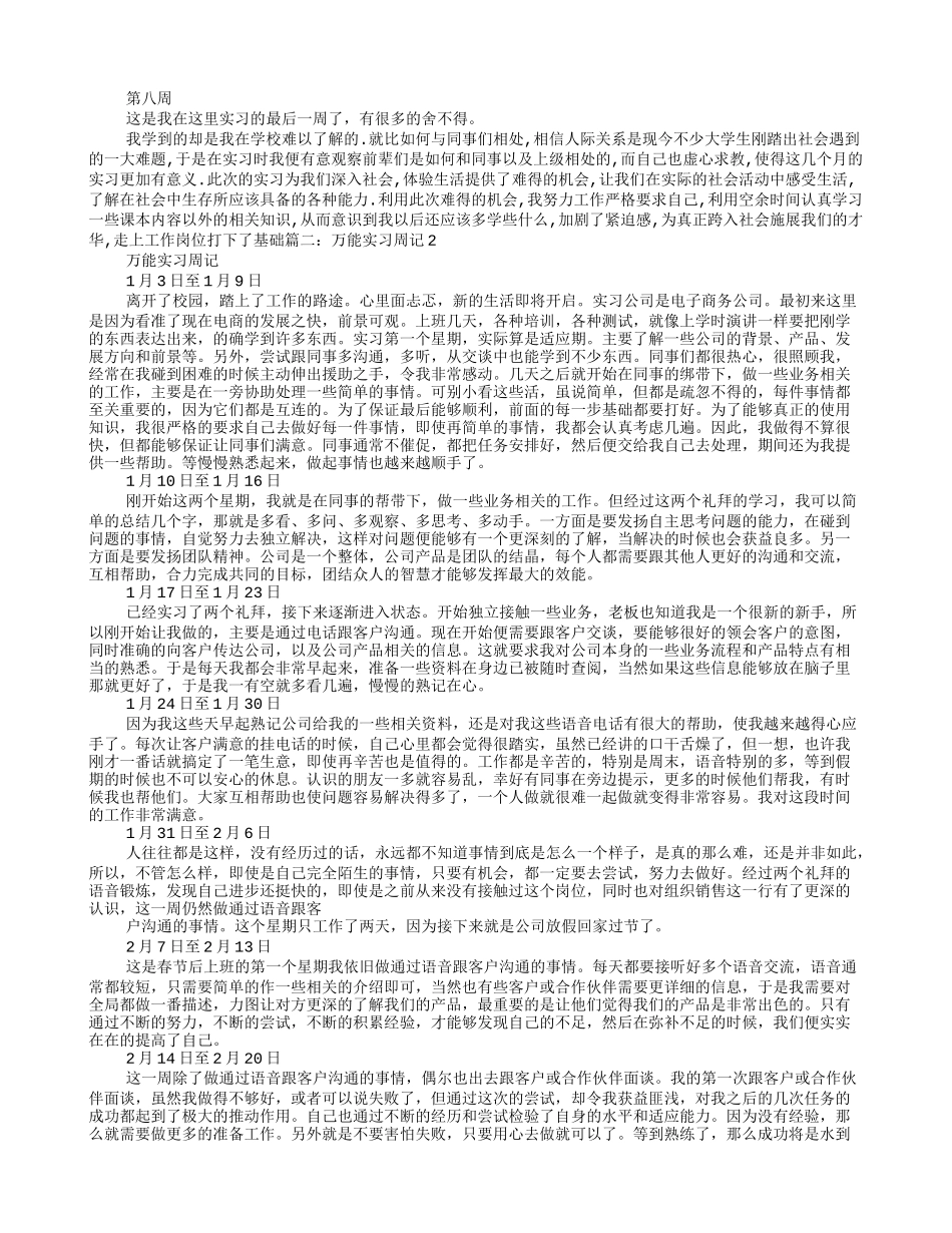 工商管理专业大学生实习周记汇总_第2页