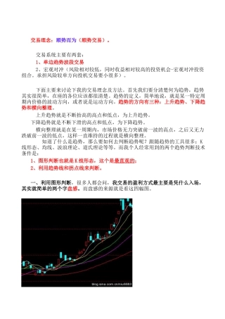 交易理念：顺势而为（顺势交易