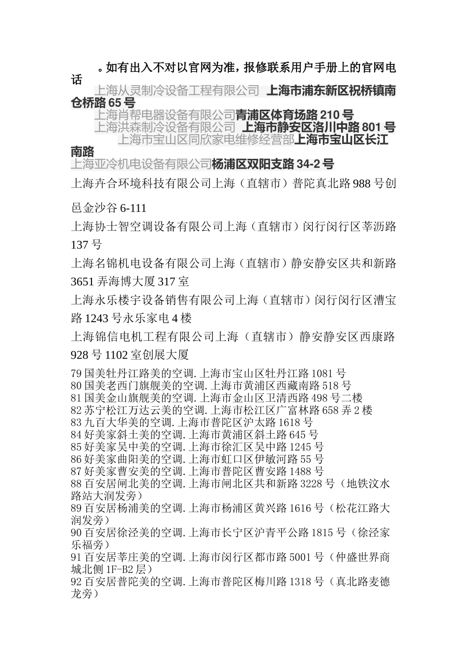 美的空调维修点_第1页