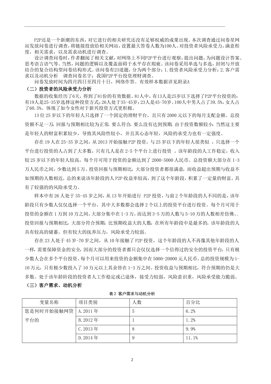 中国P2P平台投资理财发展分析与改进方案分析研究 财务会计学专业_第2页