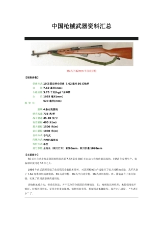 中国枪械武器资料汇总