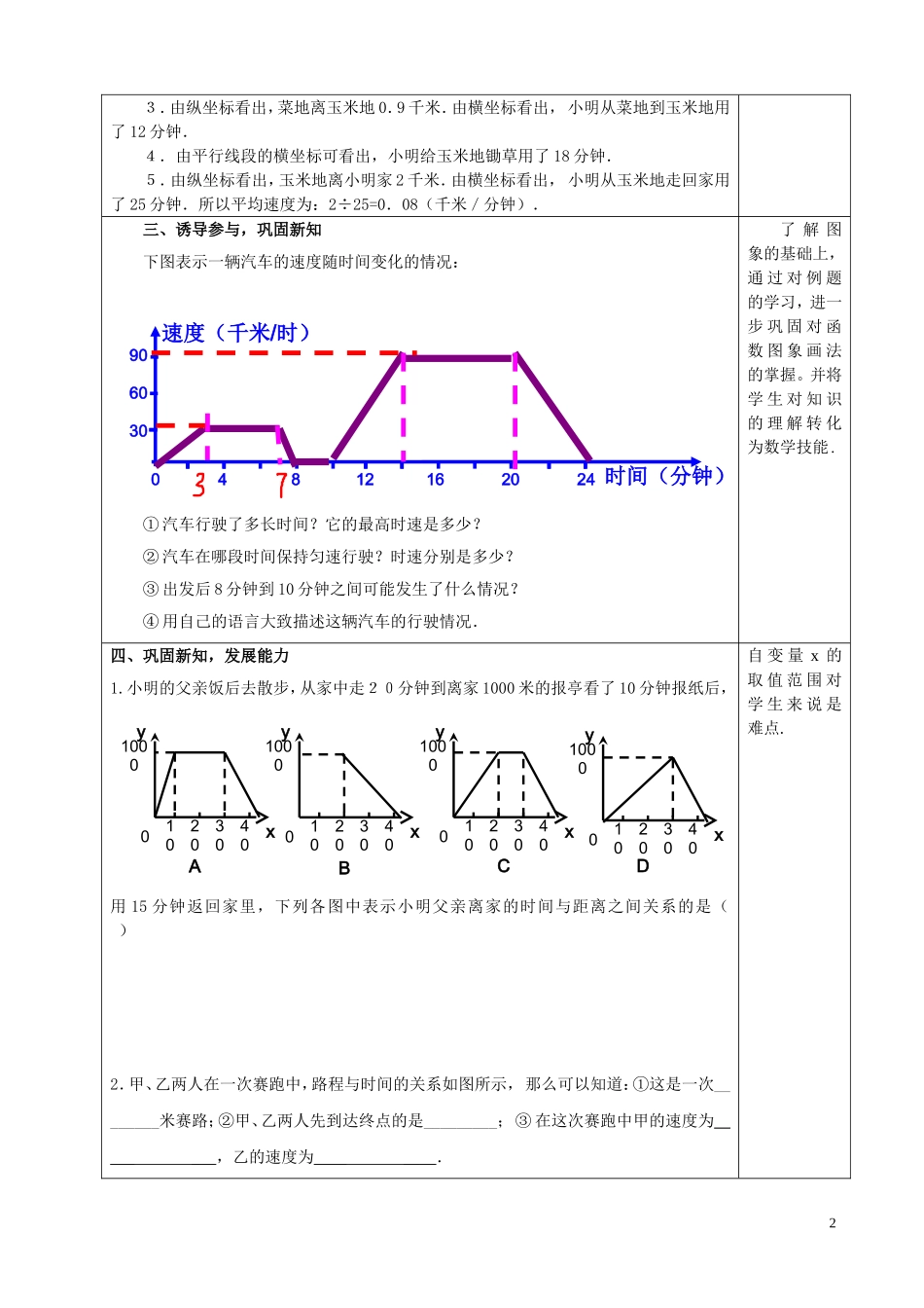 第4课时  函数图象教学设计_第2页