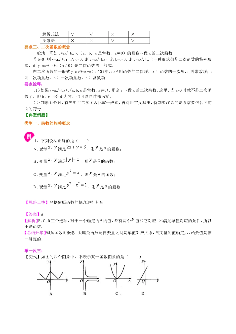 二次函数的概念—知识讲解（提高）_第2页