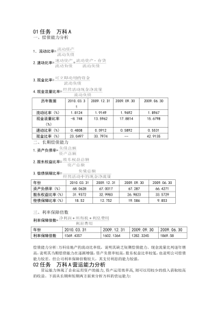 房地产偿债能力分析