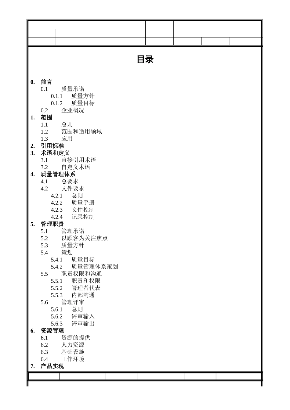 建筑工程公司质量手册_第1页