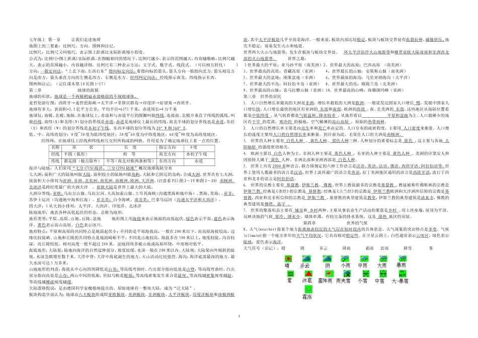 七年级上 第一章   让我们走进地理_第1页
