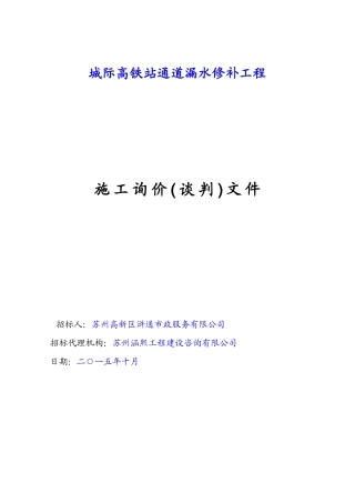 谈判招标文件(DOC 45页)
