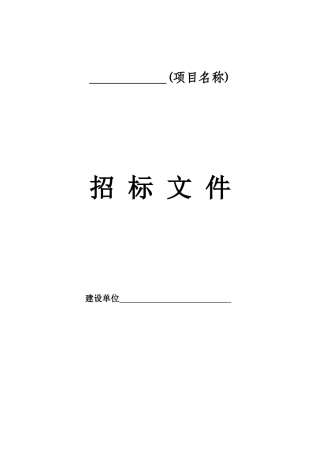 设计项目招标文件