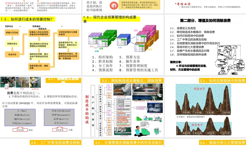 《工厂成本控制与价值分析》培训教材