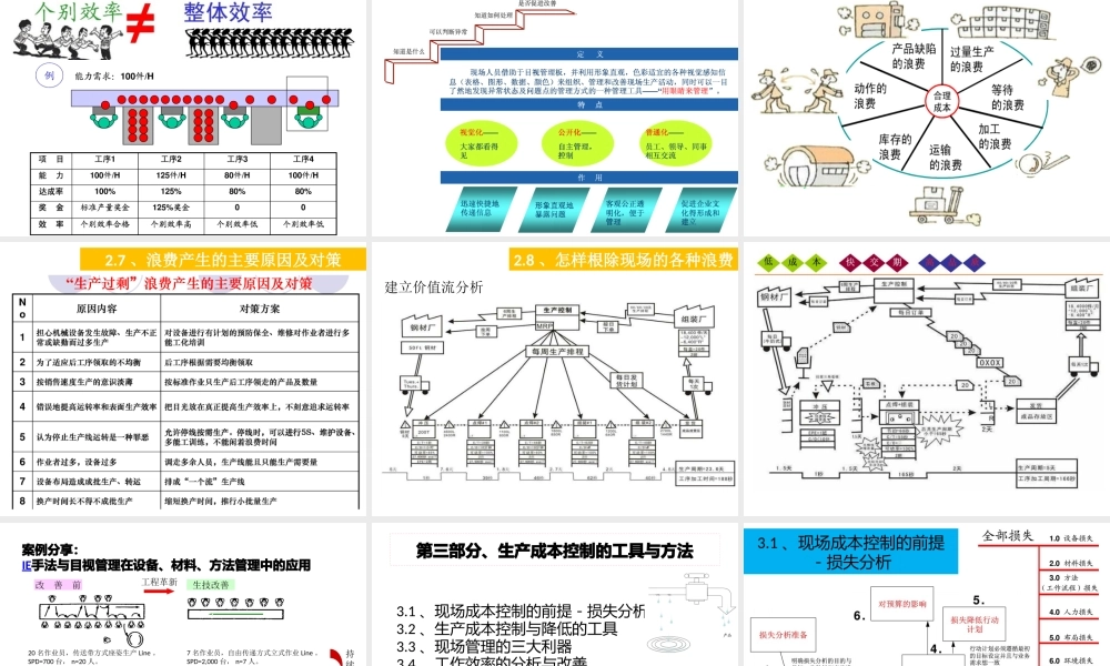 《工厂成本控制与价值分析》培训教材