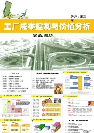 《工厂成本控制与价值分析》培训教材