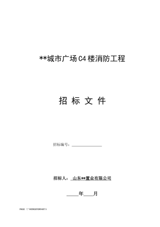 消防招标文件(20170821版)